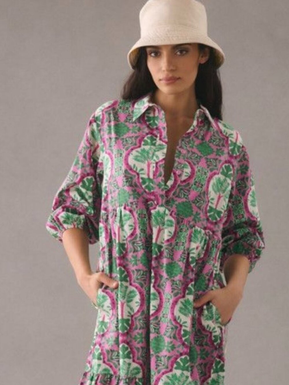 Maeve x Anthropologie Bettina Tiered Shirt Dress - Size 1X - Worn one time only!